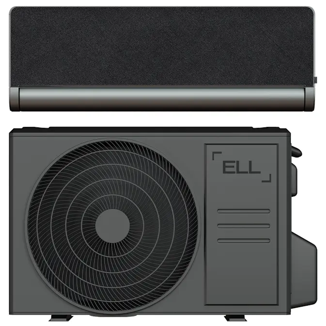 ELL Front Värme A++ 4,4kW SCOP 4,6 Snygg Design med utbytbart tyg Luftvärmepump