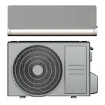 ELL Front Silver Luftvärmepump