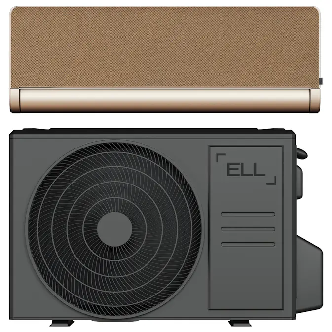 ELL Front Värme A++ 4,4kW SCOP 4,6 Snygg Design med utbytbart tyg Luftvärmepump