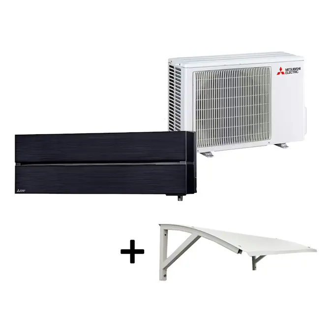 Mitsubishi Electric Hero 2.0 LN25 6,3kW Värme SCOP 5,2 Paket med Värmepumpstak Luftvärmepump