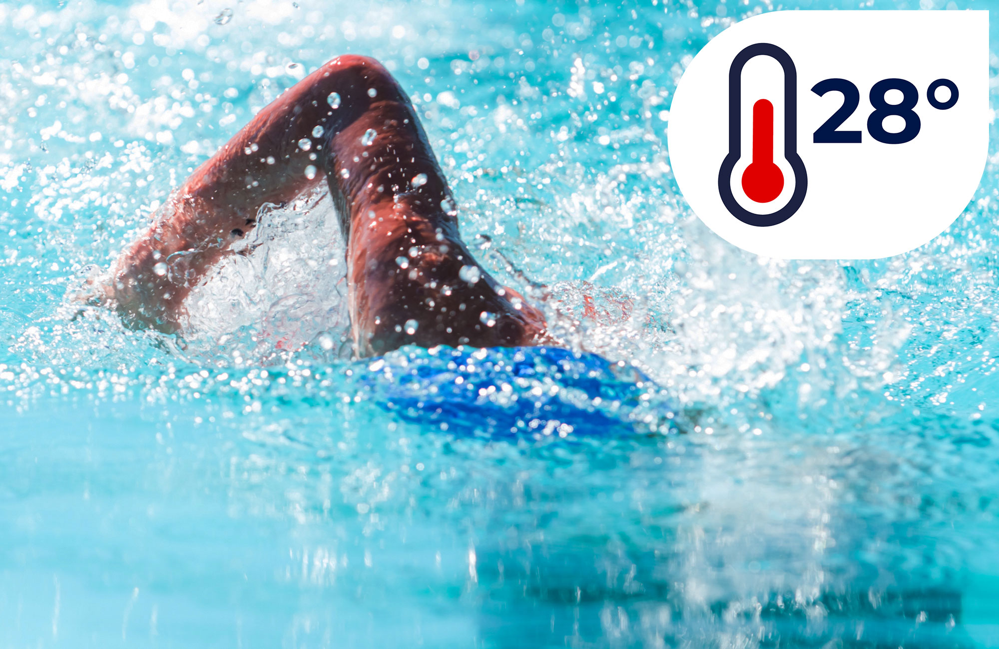 För motionssim bör temperaturen vara max 28-29 grader.