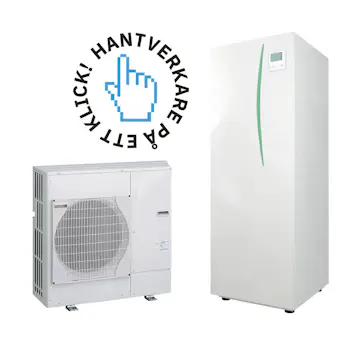 Standardinstallation Luft-vattenvärmepump med ROT