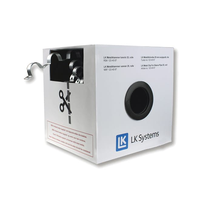 LK Systems Metallklammer För tomrör 25 mm