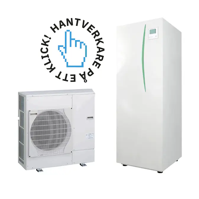 Standardinstallation Luft-vattenvärmepump med ROT