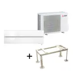 Mitsubishi Electric Hero 2.0 LN25 6,3kW Värme SCOP 5,2 Paket med Markstativ Luftvärmepump