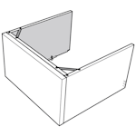 Överskåp Nibe 345 mm till Värmepump