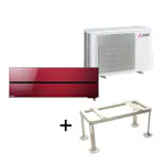 Mitsubishi Electric Hero 2.0 LN25 6,3kW Värme SCOP 5,2 Paket med Markstativ Luftvärmepump
