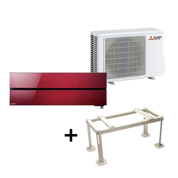 Mitsubishi Electric Hero 2.0 LN25 6,3kW Värme SCOP 5,2 Paket med Markstativ Luftvärmepump