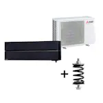 Mitsubishi Electric Hero 2.0 LN25 6,3kW Värme SCOP 5,2 Paket med Fjäderdämpare Luftvärmepump