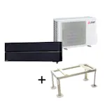 Mitsubishi Electric Hero 2.0 LN25 6,3kW Värme SCOP 5,2 Paket med Markstativ Luftvärmepump
