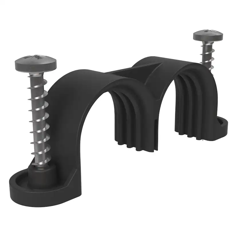 Plastklammer LK Systems Dubbel tomrör 25 mm