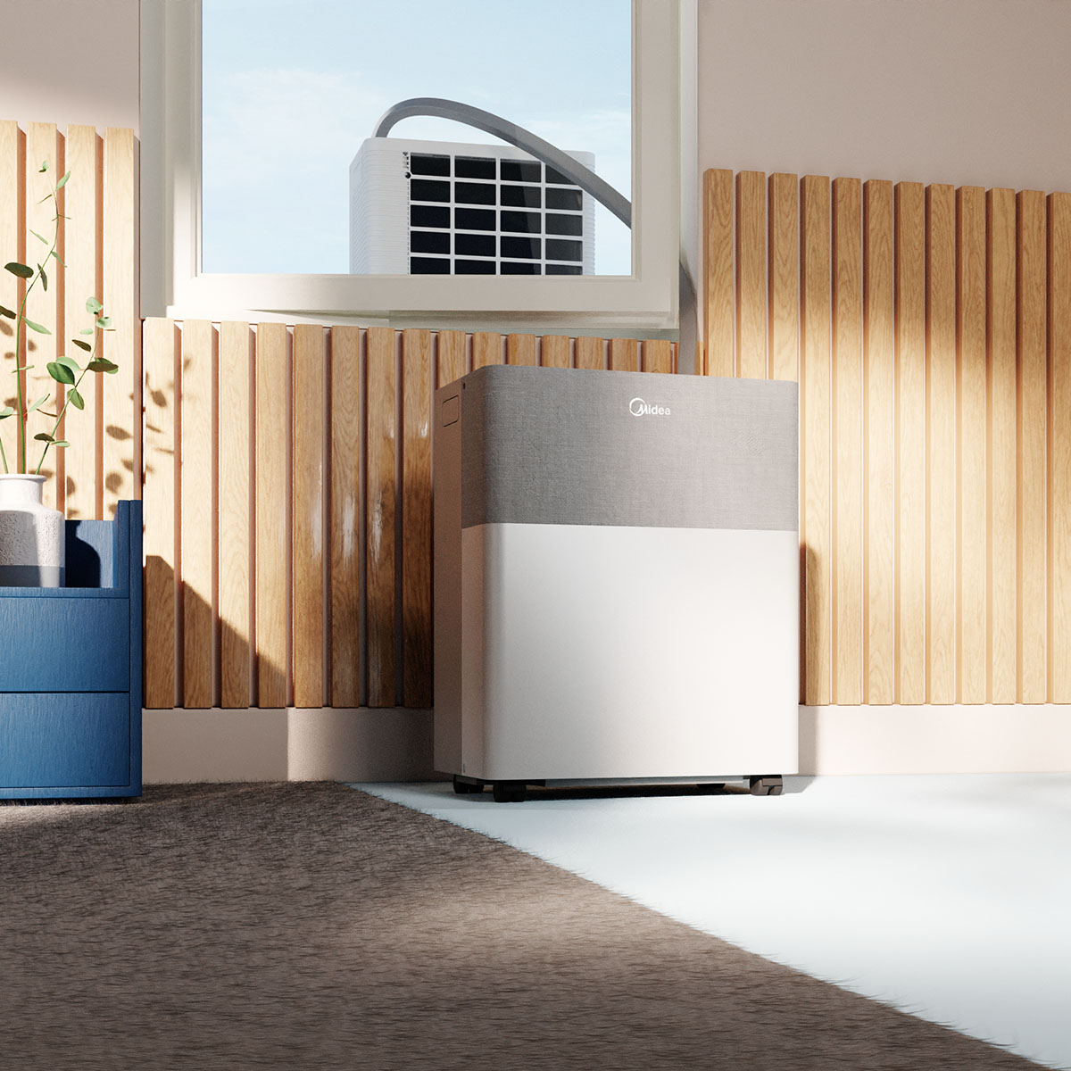 Midea PortaSplit Energisnål 4-i-1 Kylning och Uppvärmning Energieffektivitet A++ 12000BTU Portabel AC