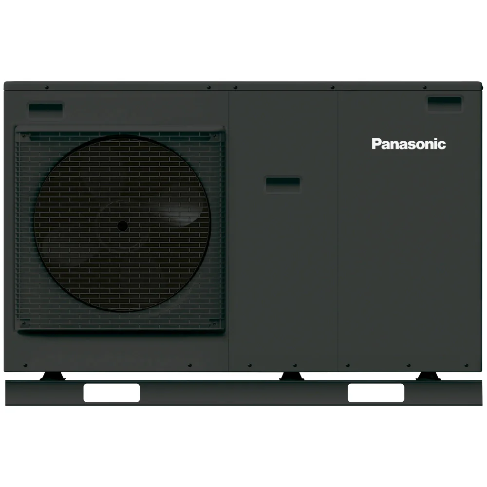 Panasonic Aquarea High Performance J-Gen WH-MDC05J3E5-1 Antracit 5kW Med inbyggd elpatron 3kW Monoblock Luft-vattenvärmepump Monoblock