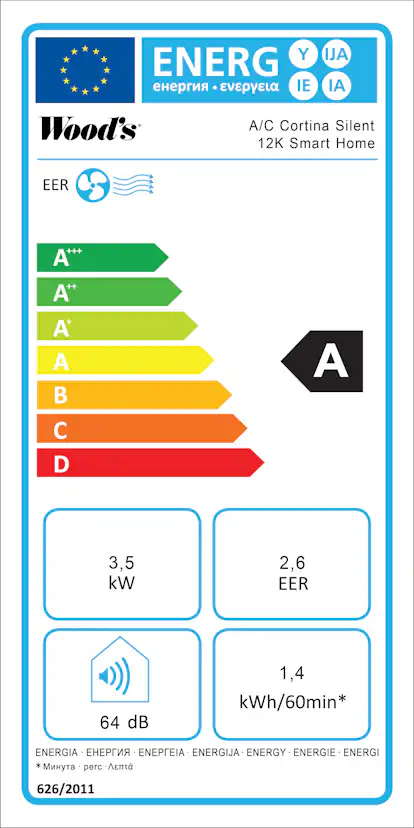 Portabel AC Wood’s Cortina 12K Wifi