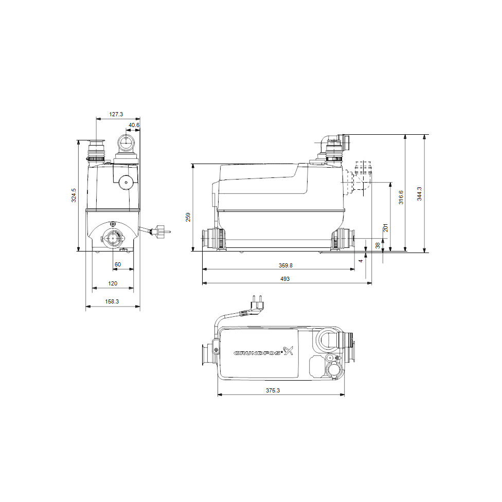 Grundfos Avloppspump Sololift2 C-3