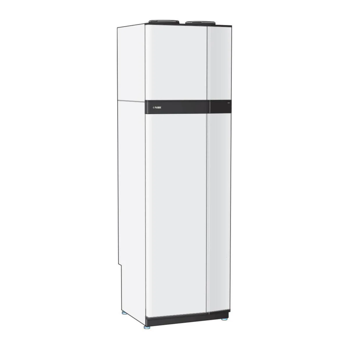Nibe S735C Koppar Inverterstyrd Värme 6kW A+++ Med Inbyggd Kyla Frånluftsvärmepump