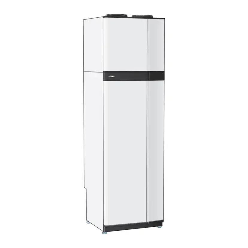 Nibe S735C Koppar Inverterstyrd Värme 6kW A+++ Med Inbyggd Kyla Frånluftsvärmepump