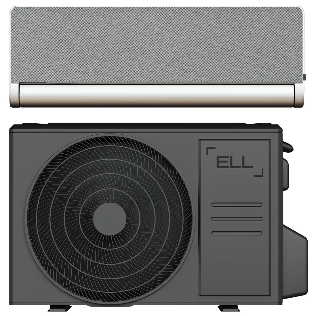 ELL Front Värme A++ 4,4kW SCOP 4,6 Snygg Design med utbytbart tyg Luftvärmepump