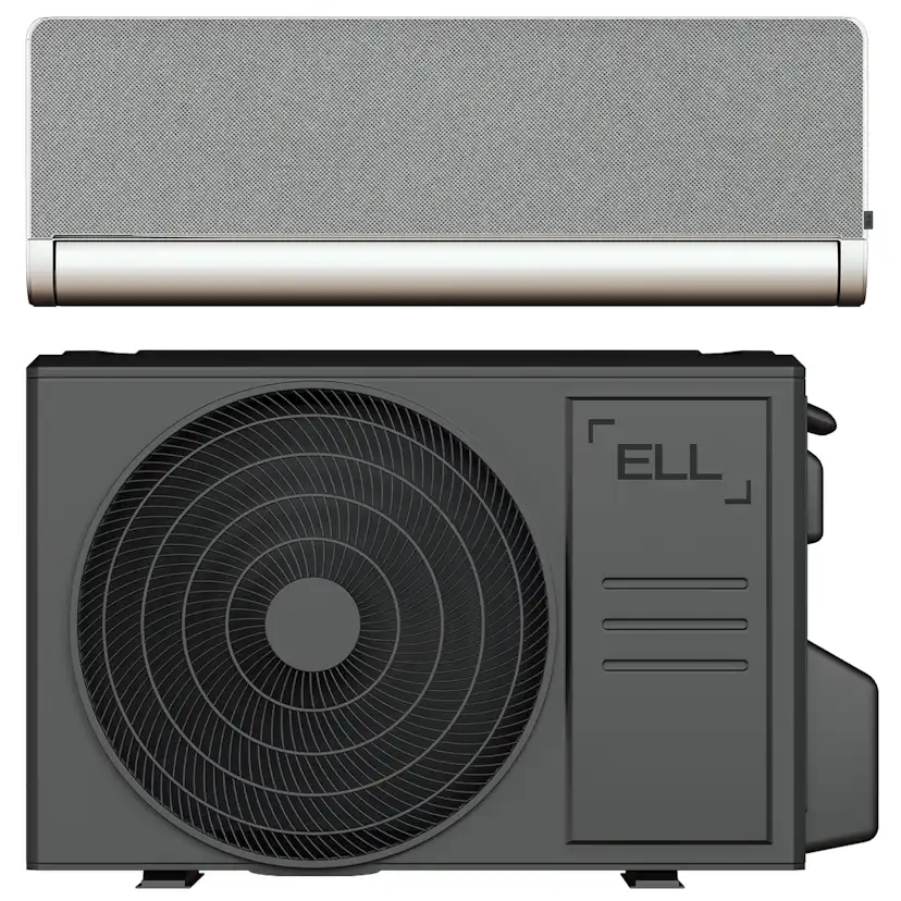 ELL Front Värme A++ 4,4kW SCOP 4,6 Snygg Design med utbytbart tyg Luftvärmepump