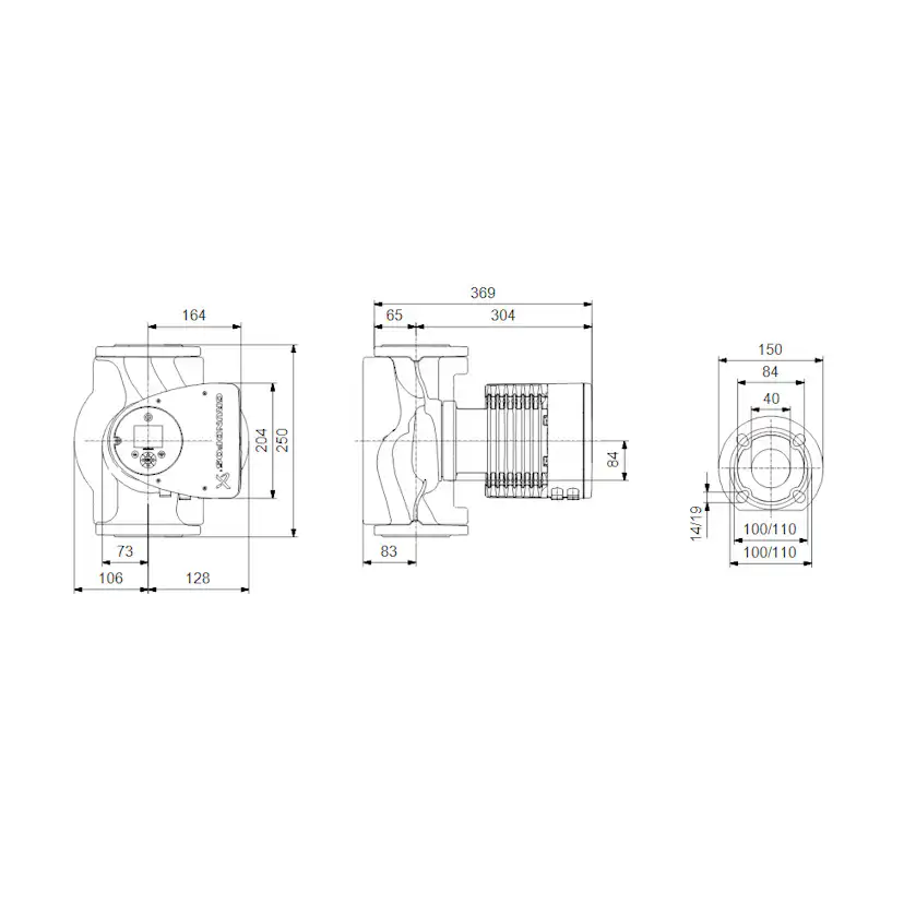 GRUNDFOS MAGNA3 40-120 F CIRKULATIONSPUMP Modell: 40-120 F