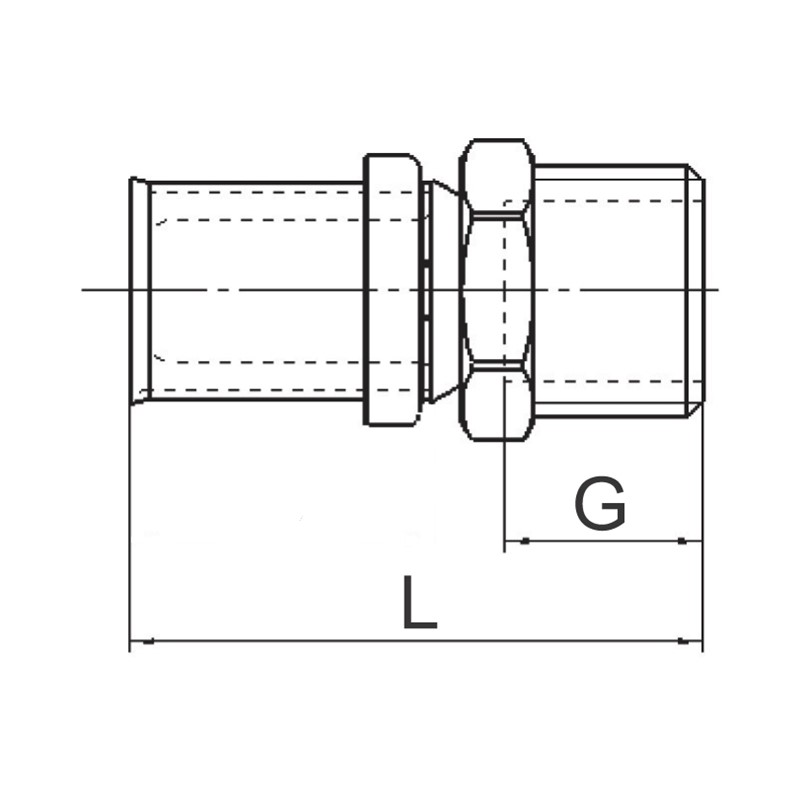 LK Systems Presskoppling PV Rak UG