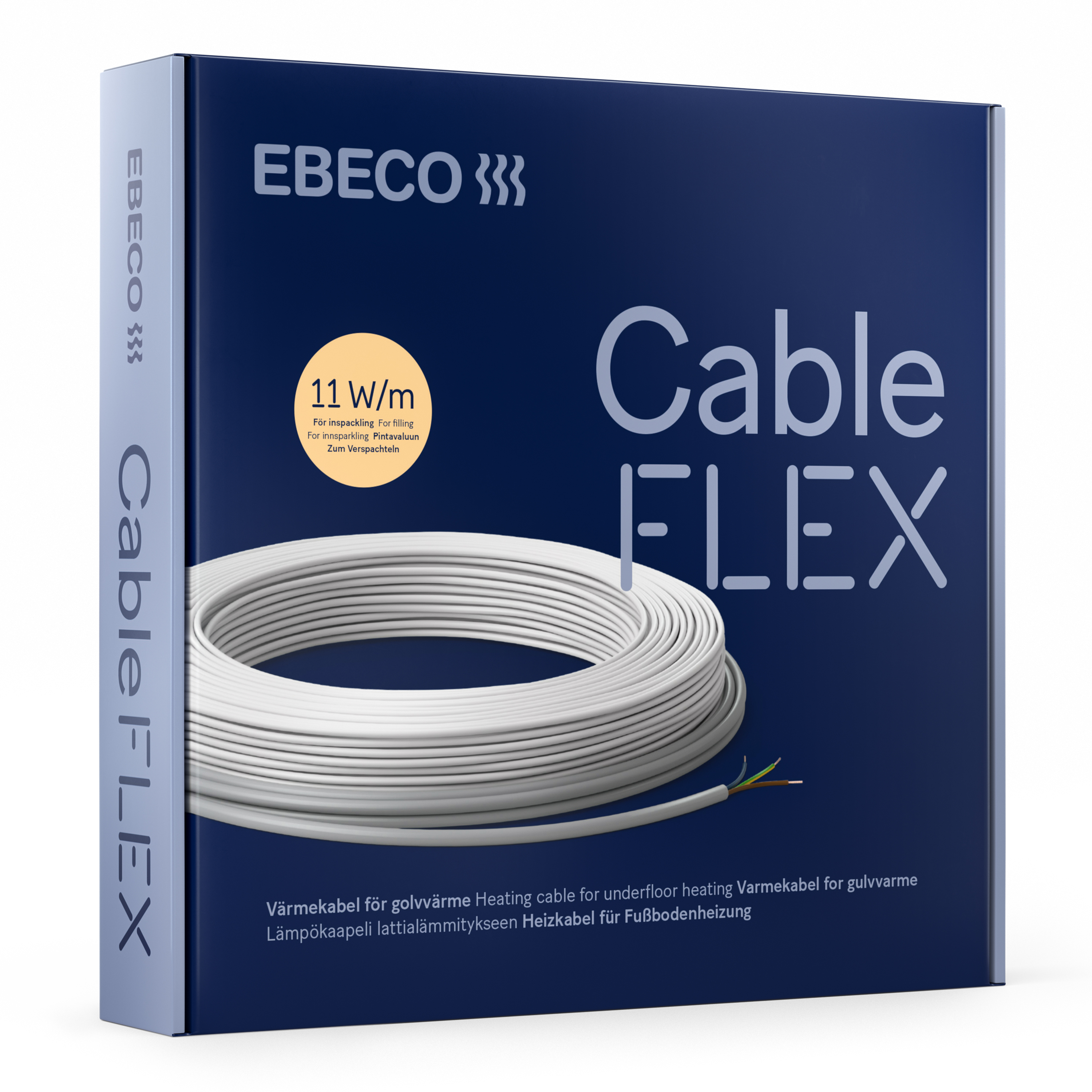 GOLVVÄRMEKABEL EBECO CABLEFLEX 86 M/960 W VIT Längd: 86 m