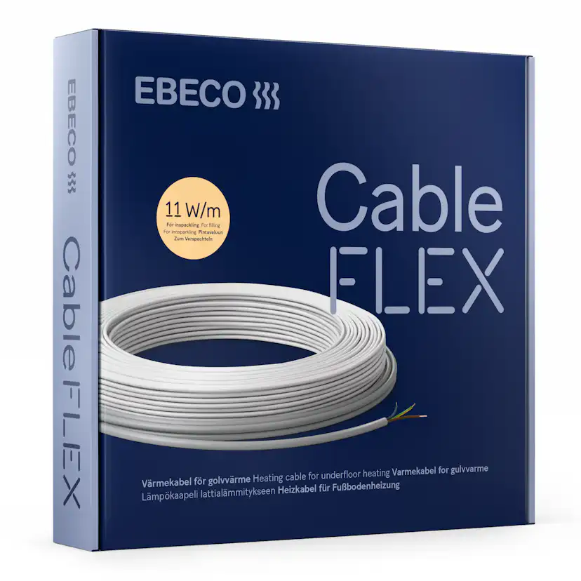 GOLVVÄRMEKABEL EBECO CABLEFLEX 86 M/960 W VIT Längd: 86 m