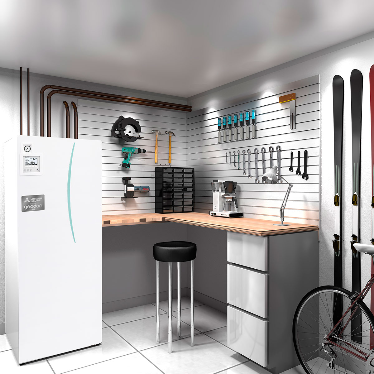 Mitsubishi Electric Geodan Bergvärmepump