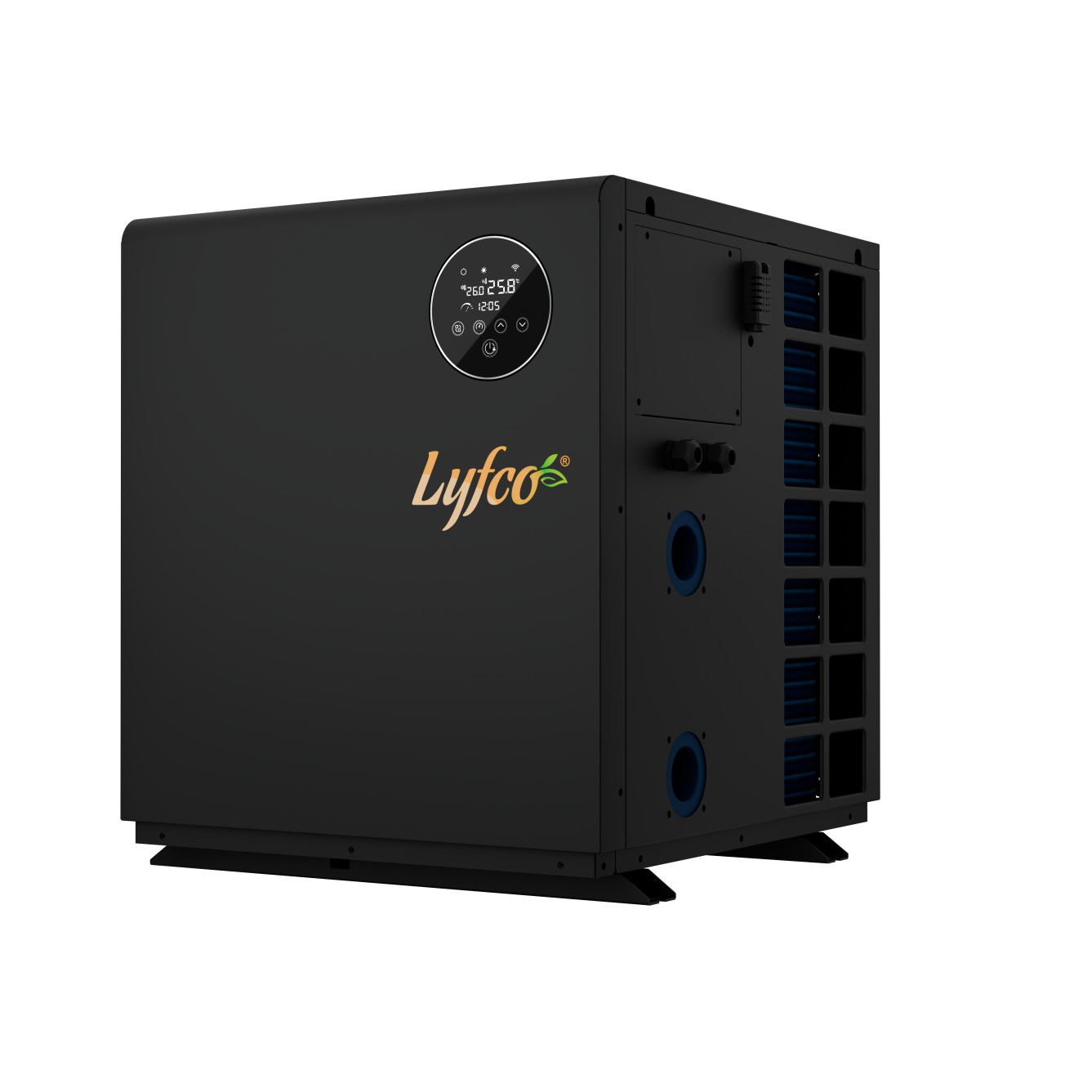 Poolvärmepump Lyfco 170R3V Vertikal Inverter 17kW Med WiFi-Styrning