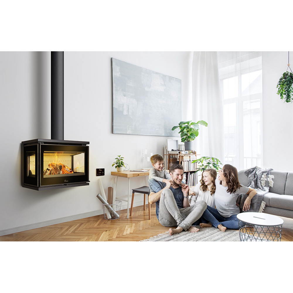 Lacunza Paris CLID med Glas på tre sidor Braskamin
