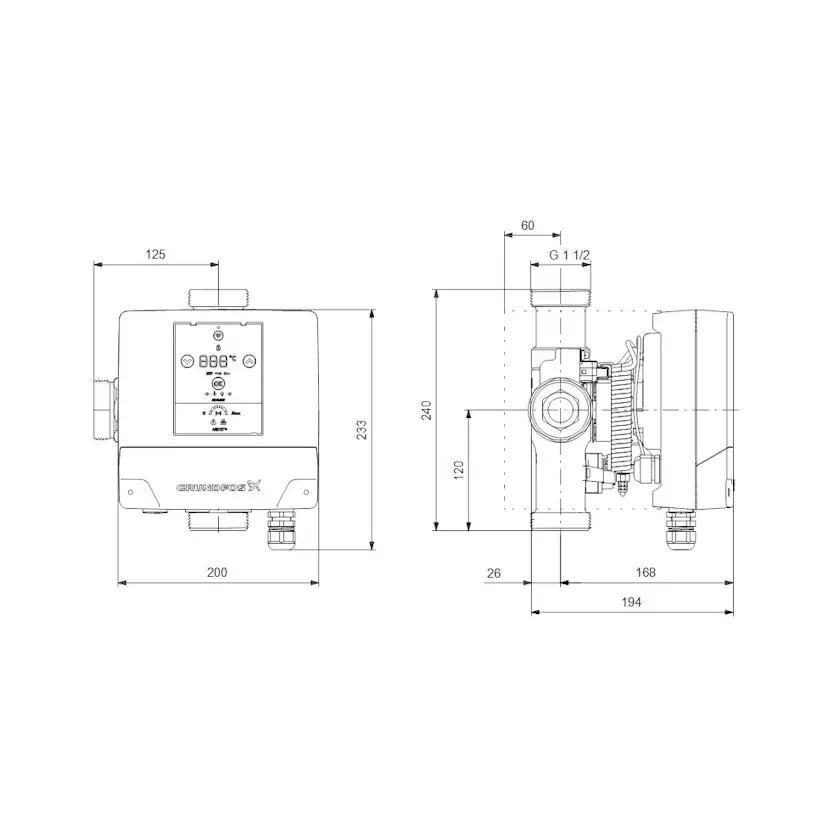 Grundfos Shuntgrupp MIXIT DYNAMIC 25-6.3 NRV