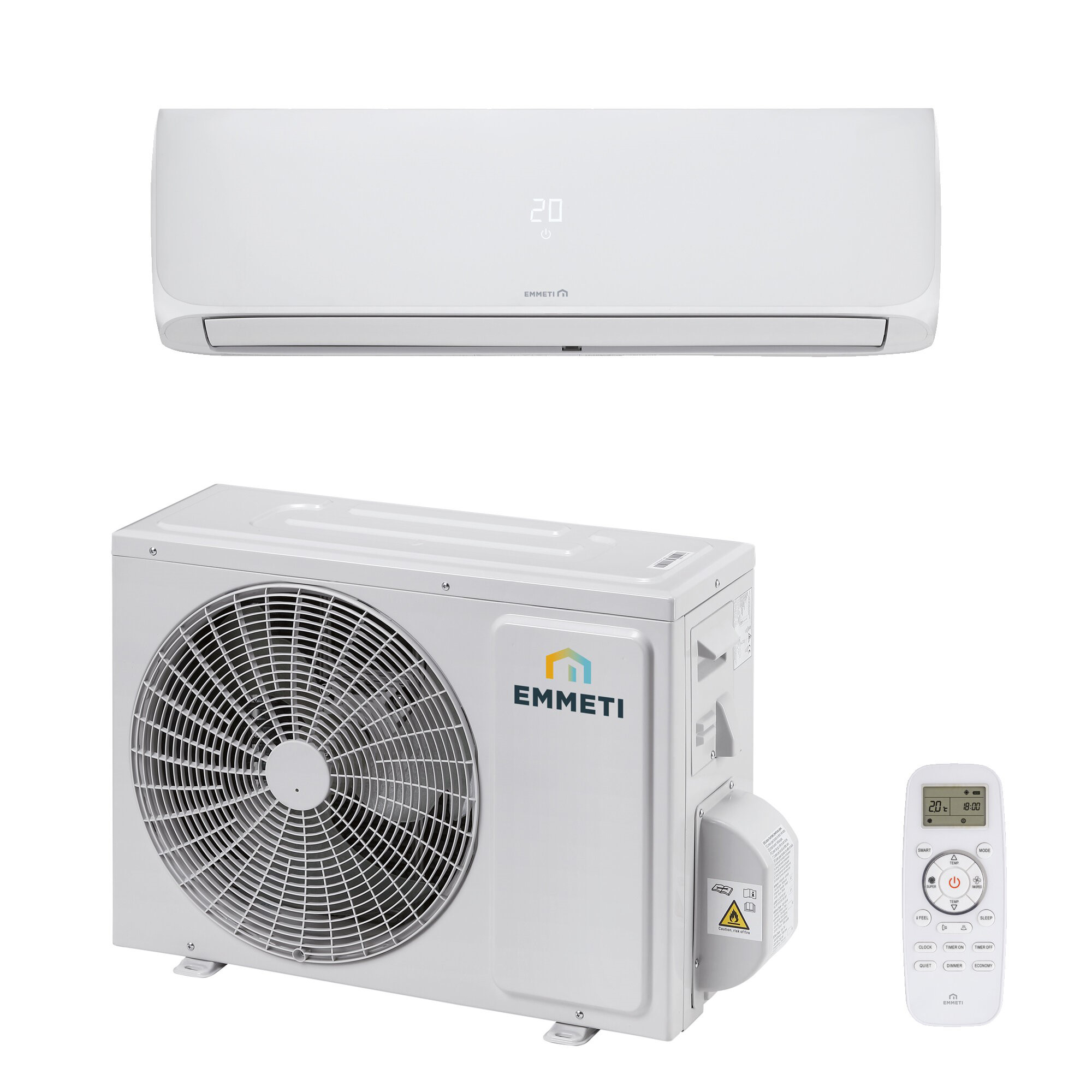 Emmeti X-REVO-0924 2,8/2,6 kW Värme/kyla Luftvärmepump