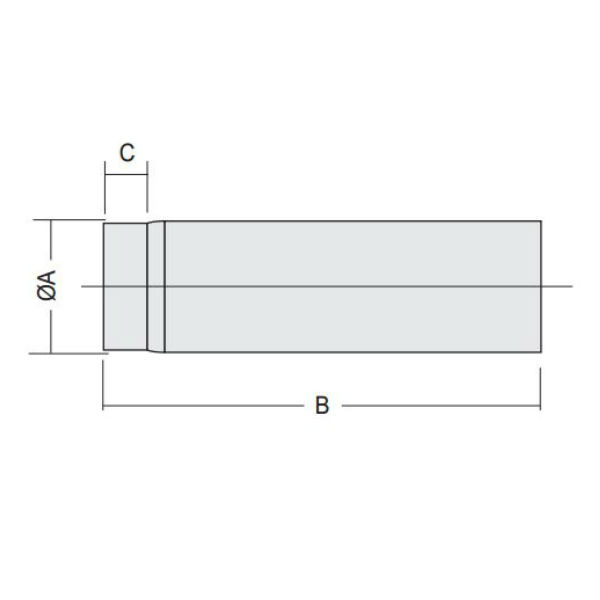 Kaminexperten 1000 mm Svart 120 Rökrör