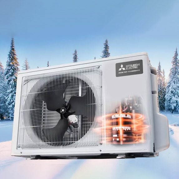 Luftvärmepump Mitsubishi Electric Sumo RZ35 Utedel