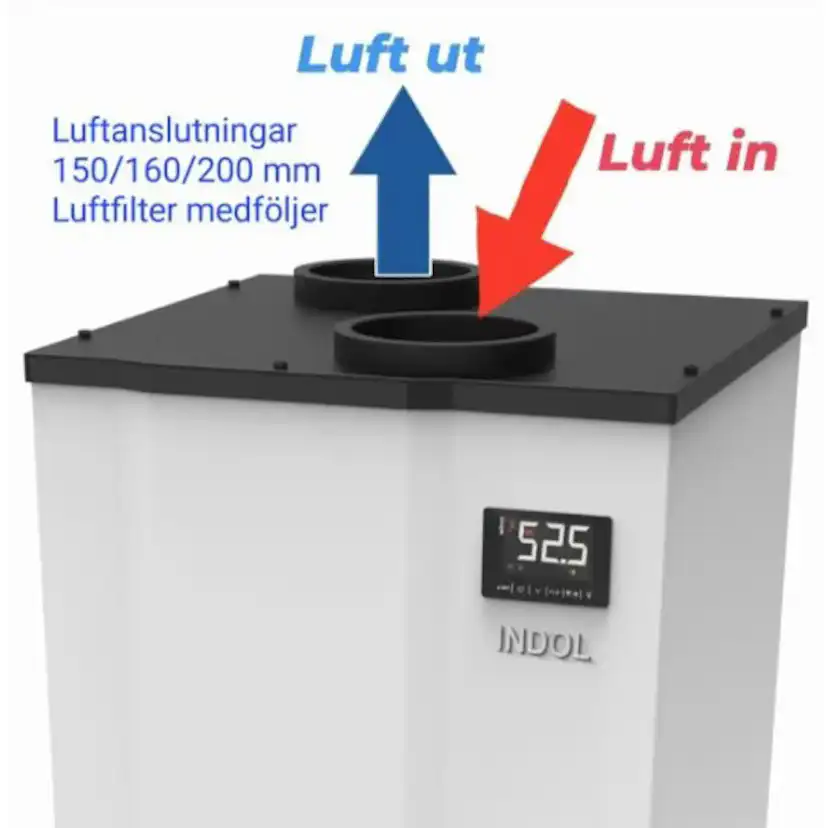 Värmepumpsberedare Indol EcoHeat 260FW4R2