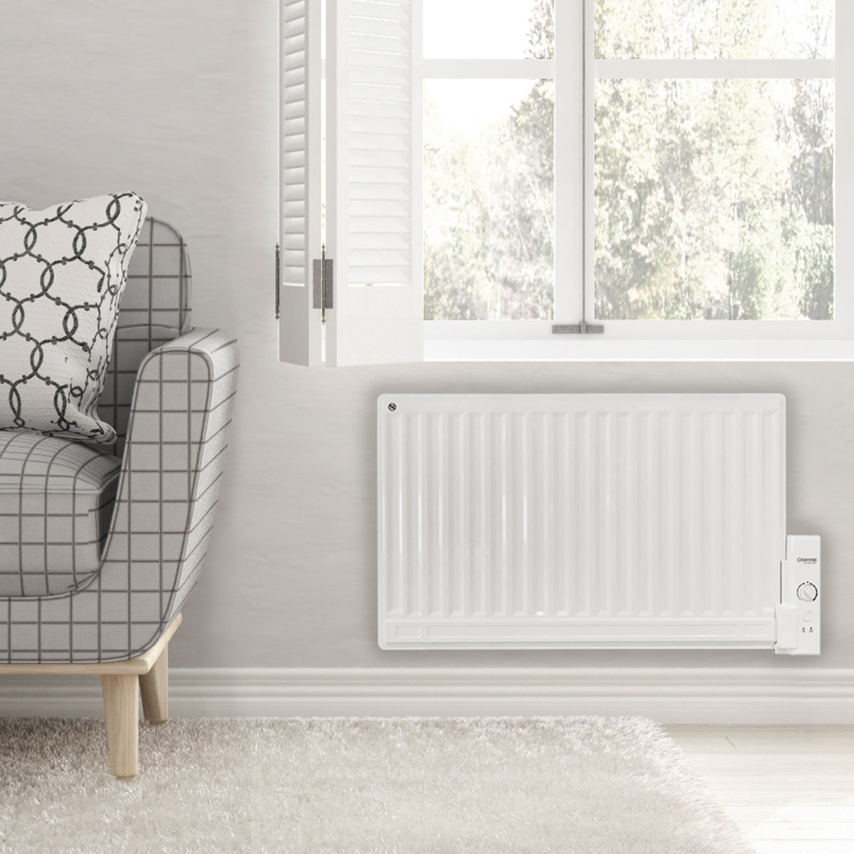 BIMETALLRADIATOR BASIC 230V 800W BxH: 940x555 mm