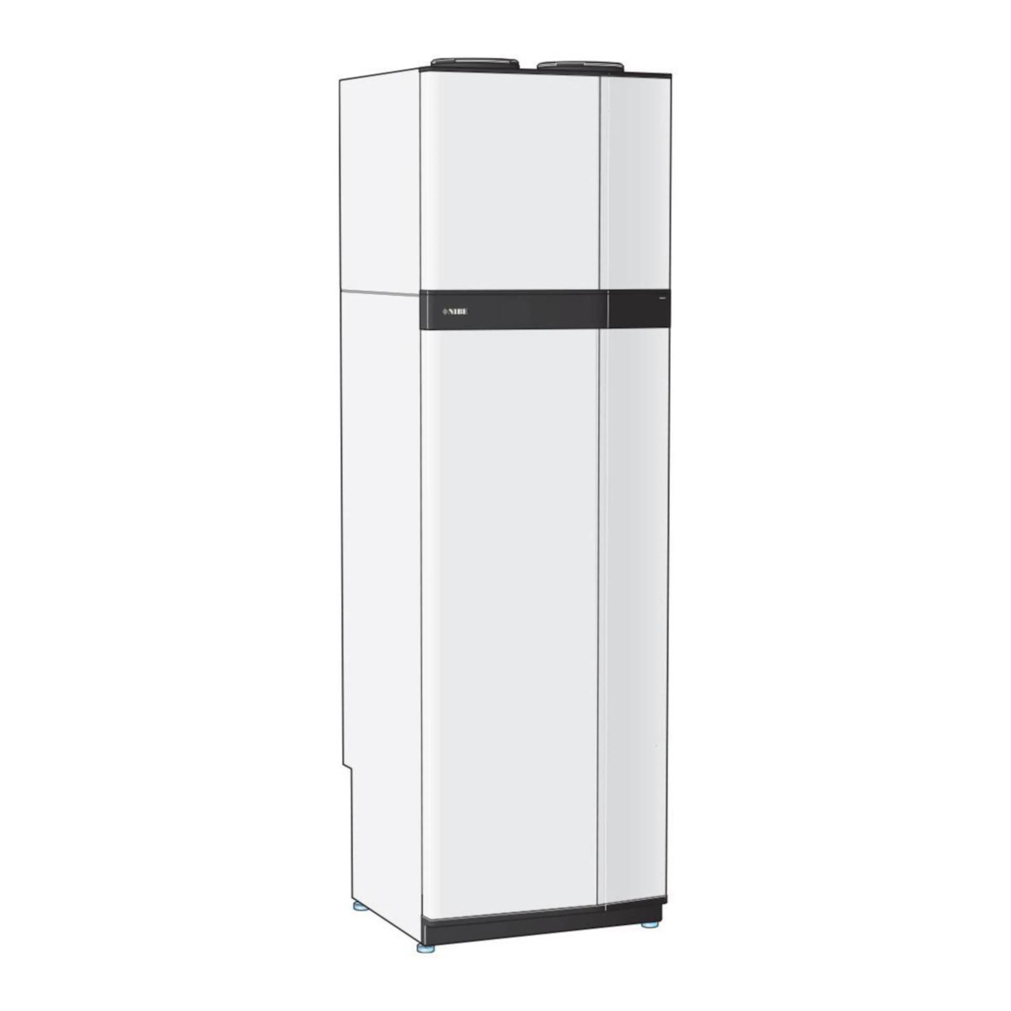 NIBE S735C Rostfri Inverterstyrd  6kW A+++ Med Inbyggd Kyla Frånluftvärmepump