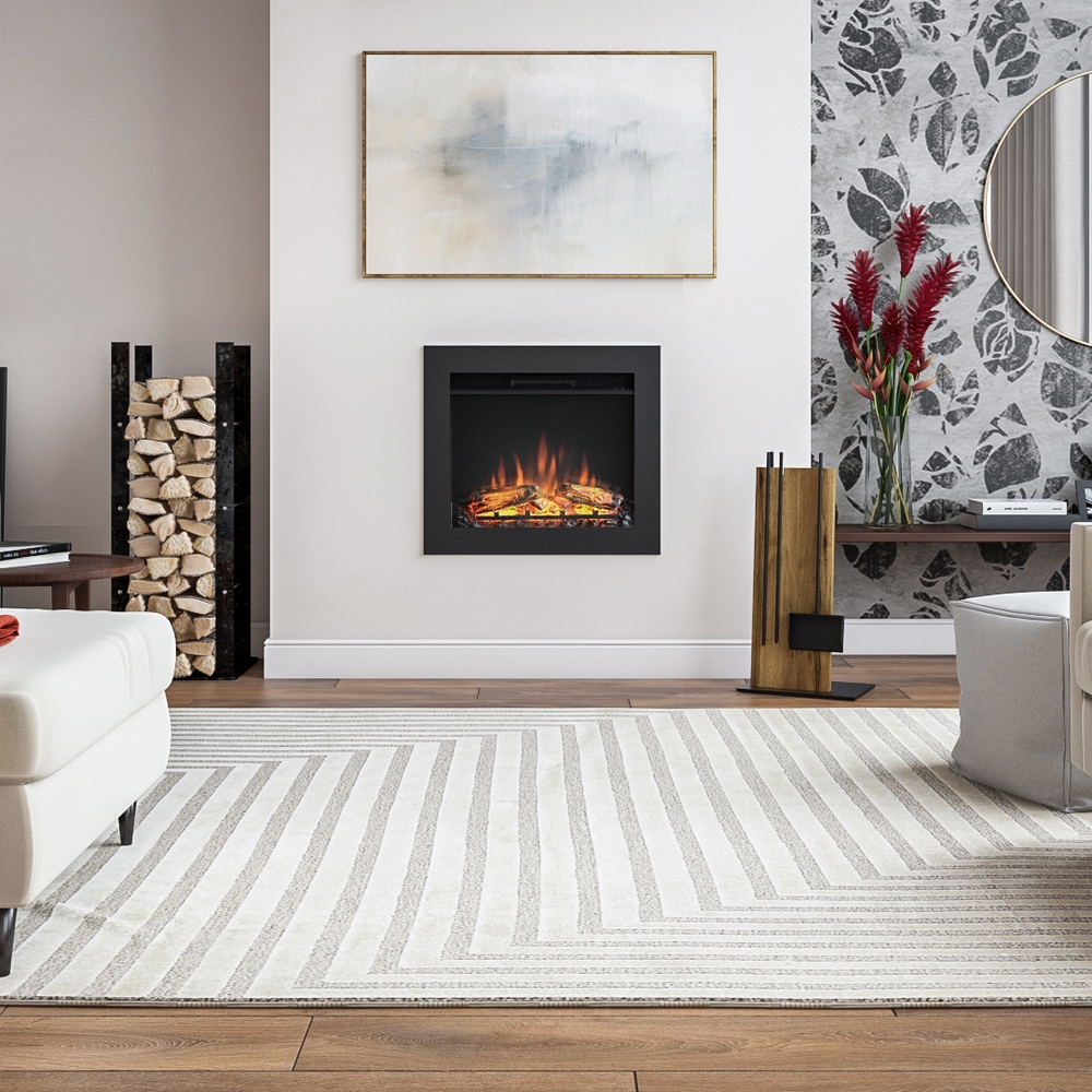 Tagu Powerflame Electric Fire Inbyggnadsbar Elektrisk Kamin