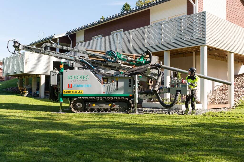 Borriggen som används för att borra energibrunnen.