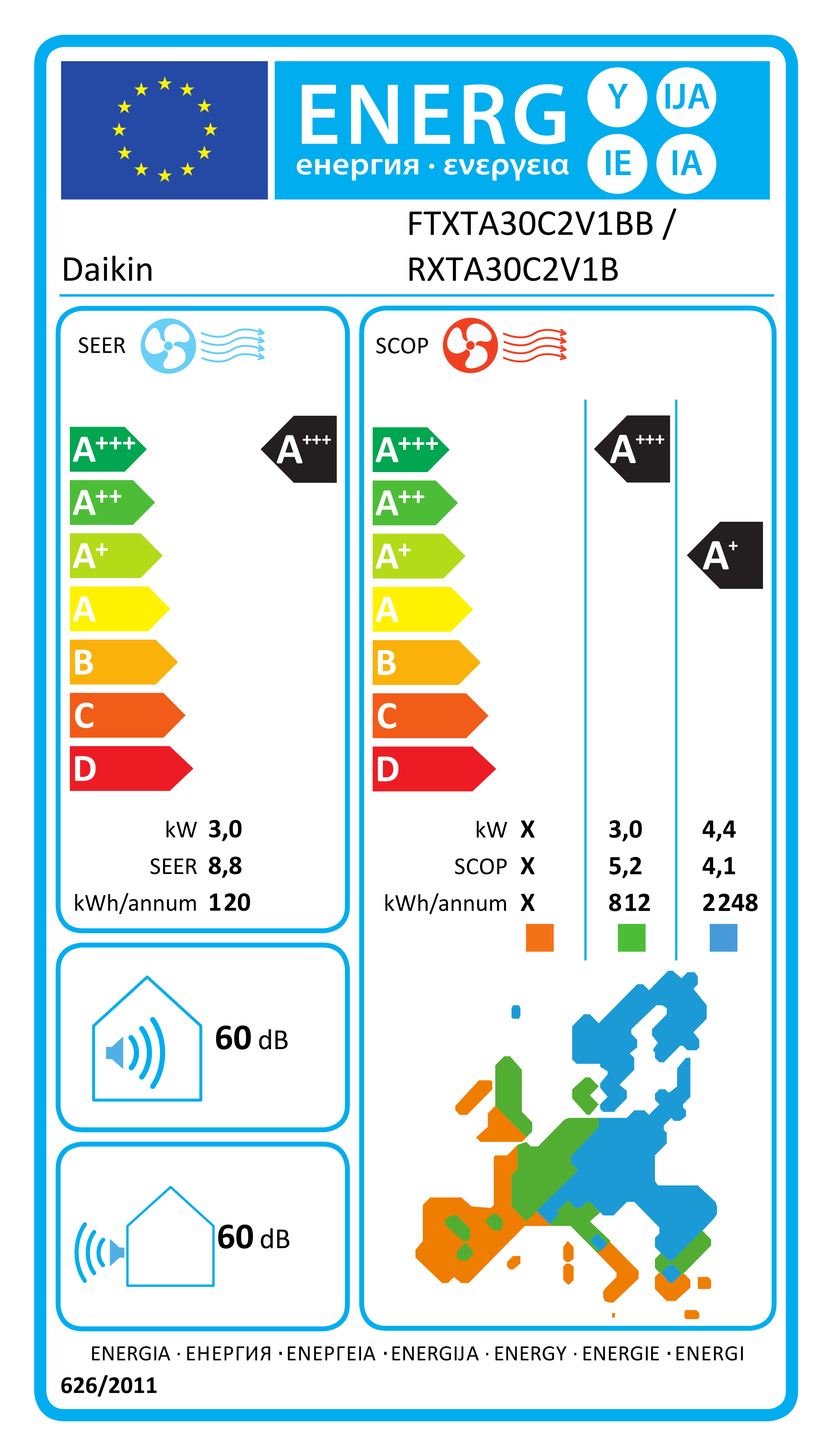 Daikin Stylish XTH 30 Luftvärmepump