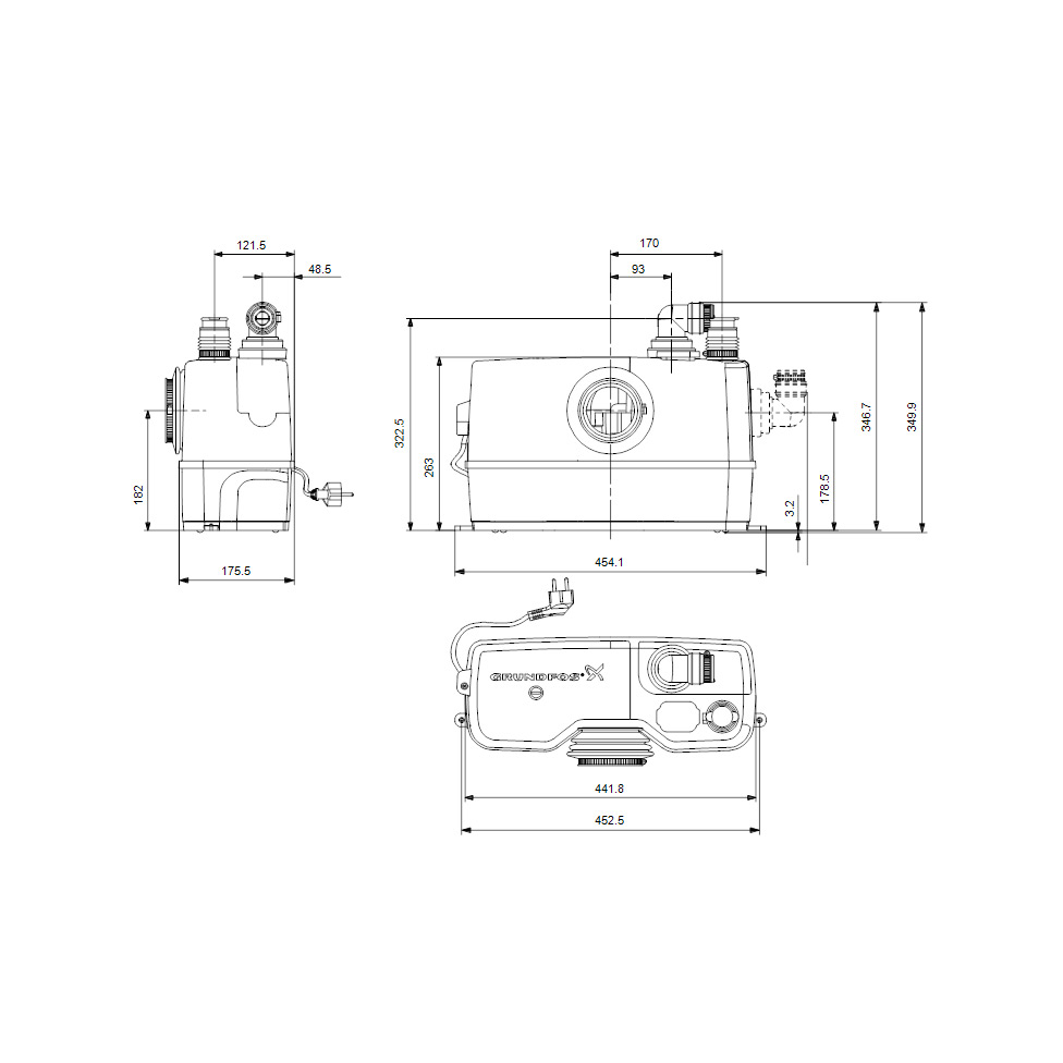 Grundfos Avloppspump Sololift2 WC-1