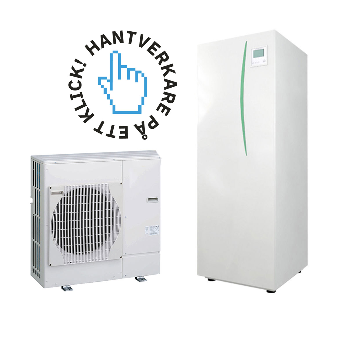Standardinstallation Luft-vattenvärmepump med ROT