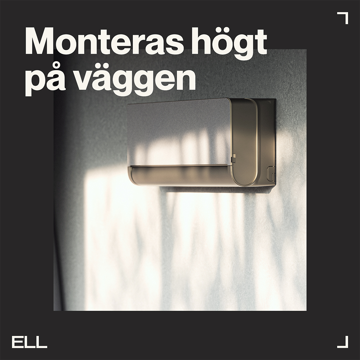 ELL Front Silver Luftvärmepump