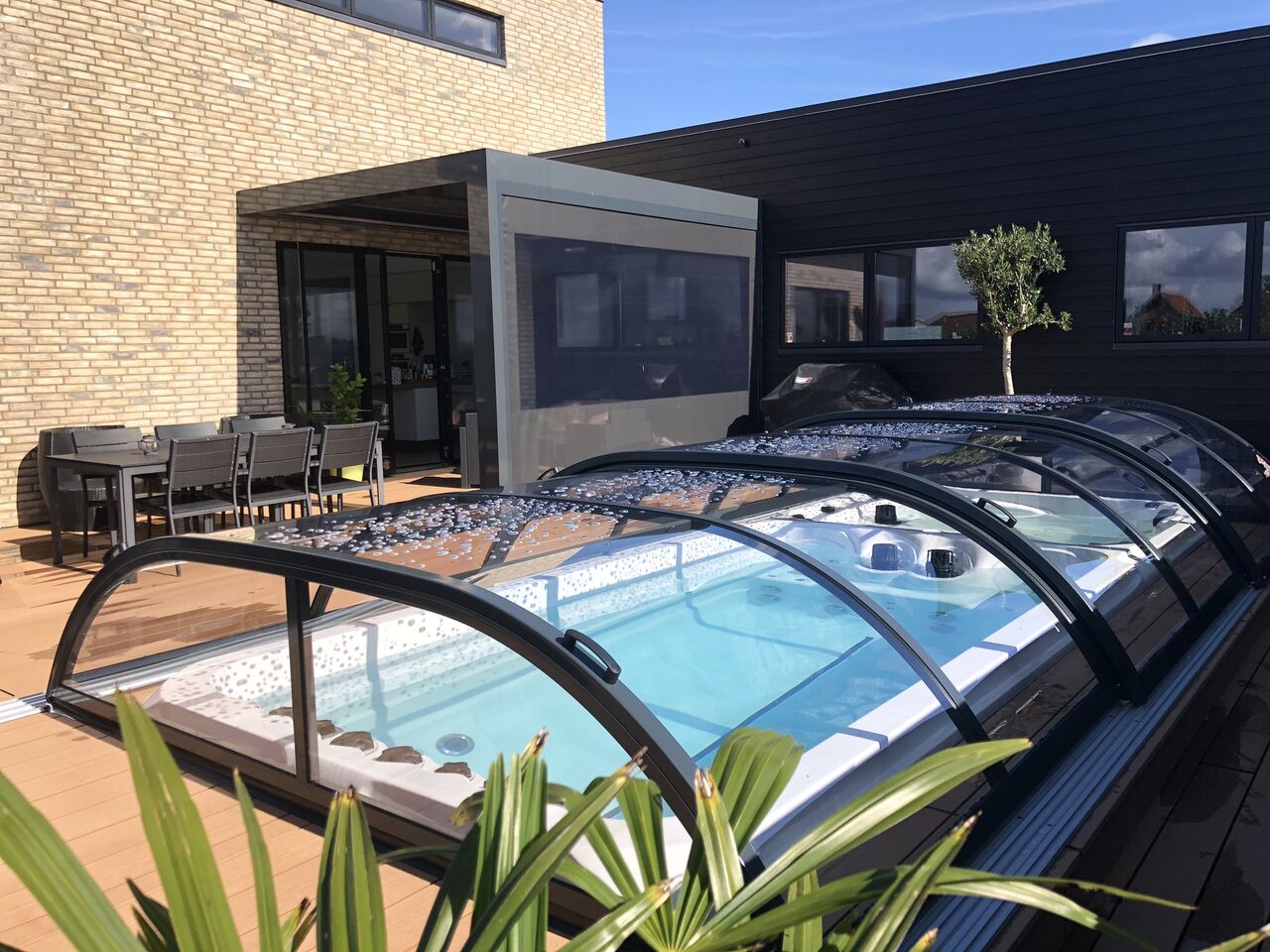 Gullberg & Jansson Nova Comfort 3x7,5 med sarg 4 sektioner Pooltak