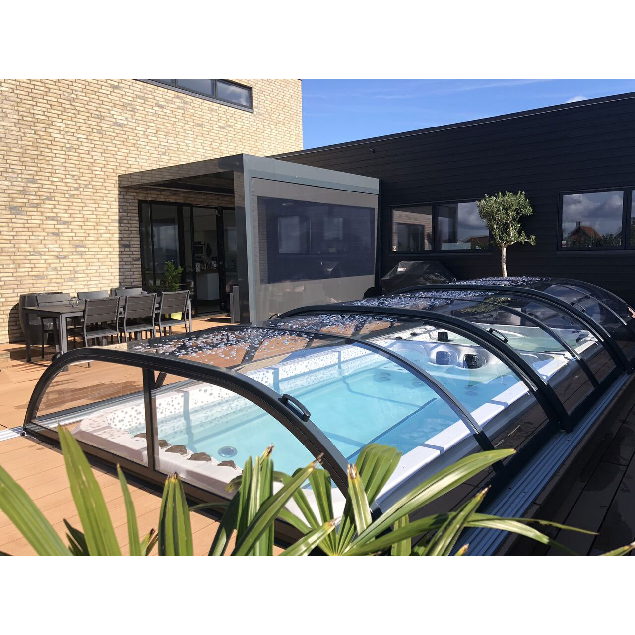 Gullberg & Jansson Nova Comfort 3x7,5 med sarg 4 sektioner Pooltak