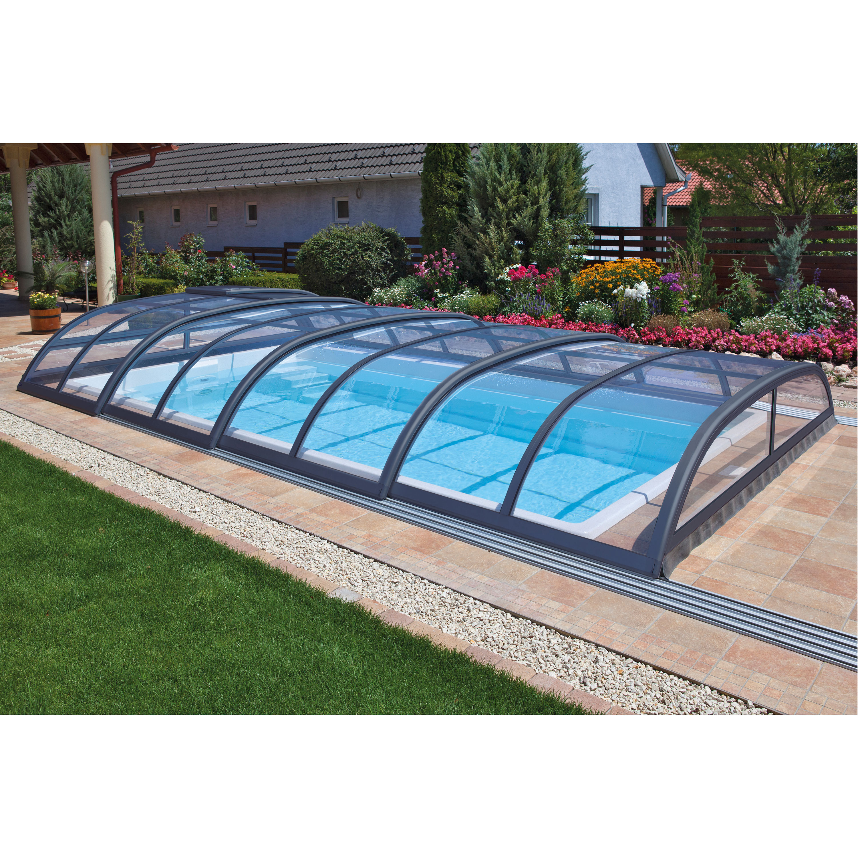 Gullberg & Jansson Nova Comfort 3,5x7 med sarg 4 sektioner Pooltak