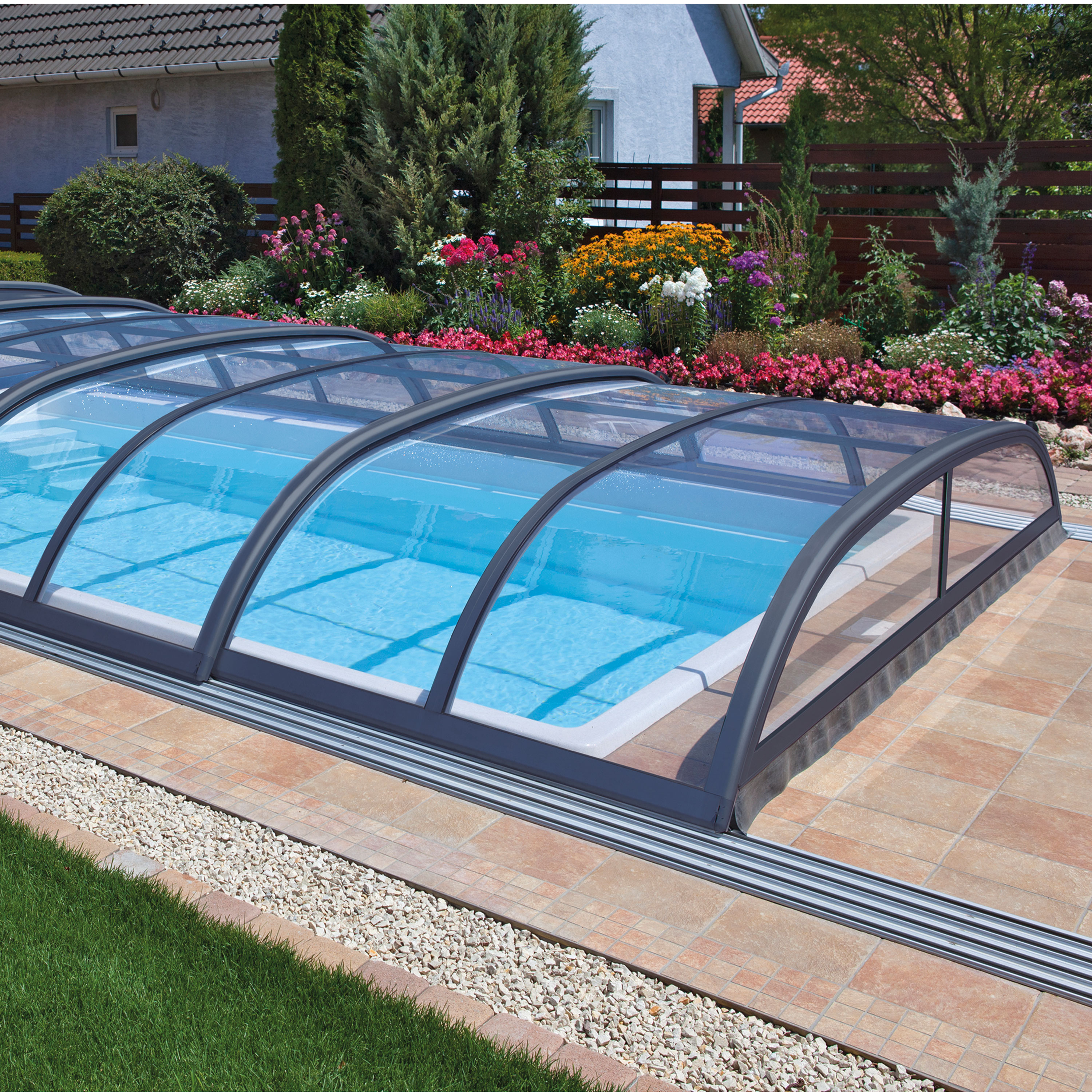 Gullberg & Jansson Nova Comfort 4x10 med sarg 5 sektioner Pooltak