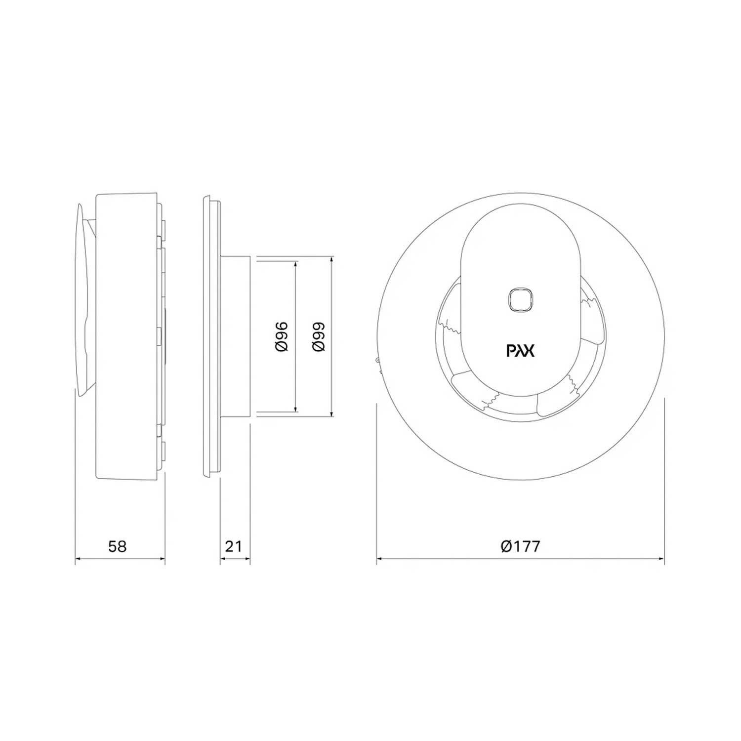 Badrumsfläkt Pax Calima