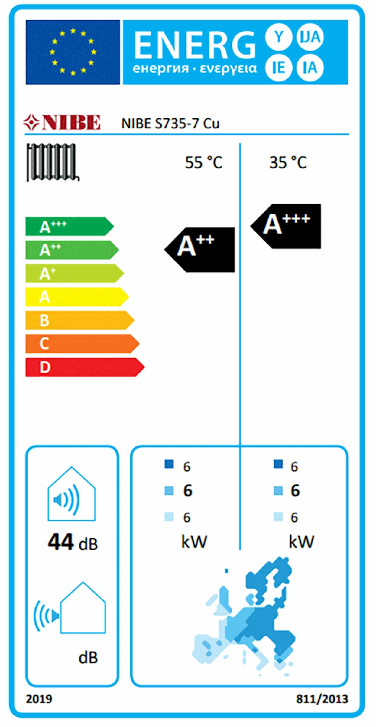 Frånluftsvärmepump Nibe S735-7 Korrosionsskydd: Koppar- 066132