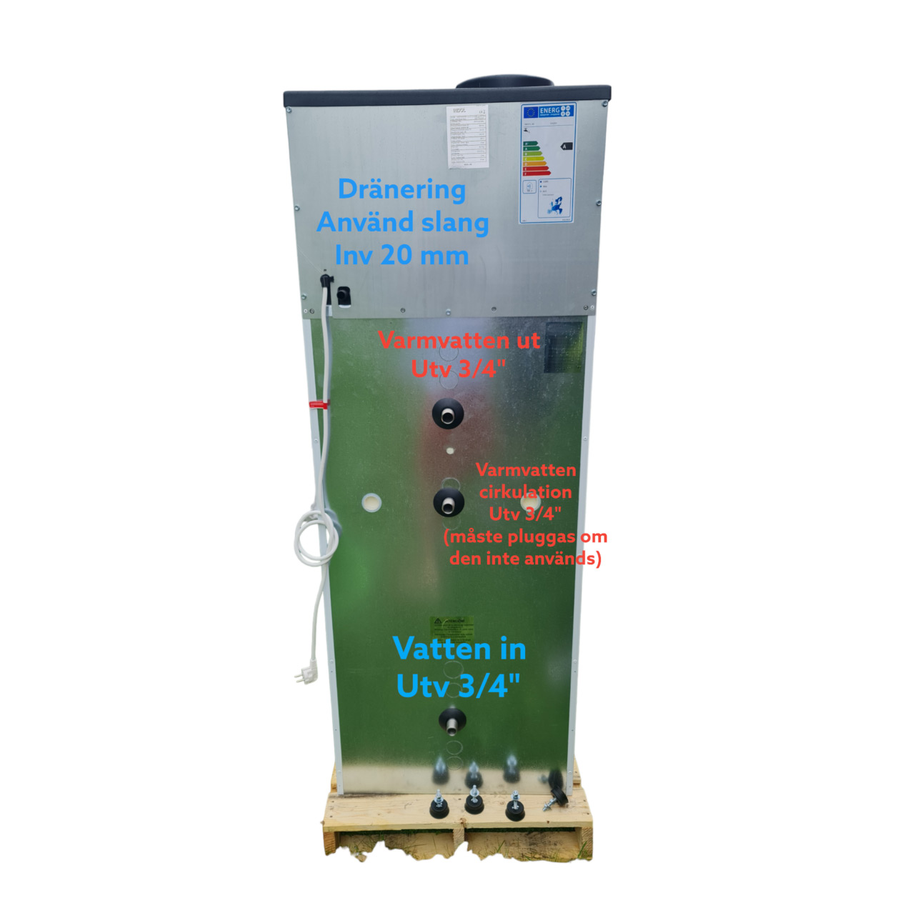 Värmepumpsberedare Indol EcoHeat 260FW4R2